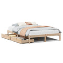 vidaXL tömör fenyőfa ágy matrac nélkül 120 x 190 cm