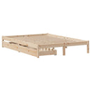 vidaXL tömör fenyőfa ágy matrac nélkül 120 x 190 cm