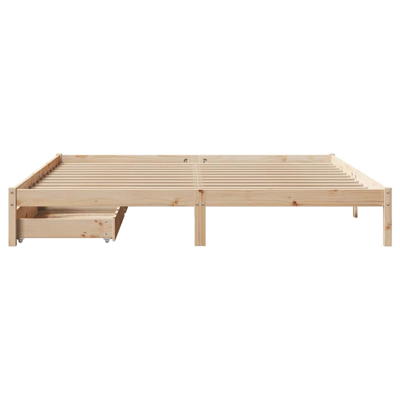vidaXL tömör fenyőfa ágy matrac nélkül 180 x 200 cm