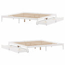 vidaXL fehér tömör fenyőfa ágy matrac nélkül 180 x 200 cm