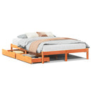 vidaXL viaszbarna tömör fenyőfa ágy matrac nélkül 160 x 200 cm
