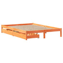 vidaXL viaszbarna tömör fenyőfa ágy matrac nélkül 160 x 200 cm