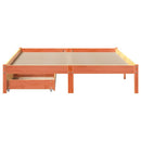 vidaXL viaszbarna tömör fenyőfa ágy matrac nélkül 160 x 200 cm