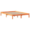 vidaXL viaszbarna tömör fenyőfa ágy matrac nélkül 160 x 200 cm