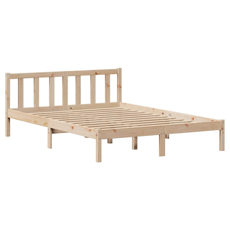 vidaXL tömör fenyőfa ágy matrac nélkül 140 x 200 cm