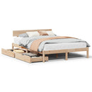 vidaXL tömör fenyőfa ágy matrac nélkül 120 x 190 cm