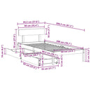vidaXL fehér tömör fenyőfa ágy matrac nélkül 90 x 200 cm