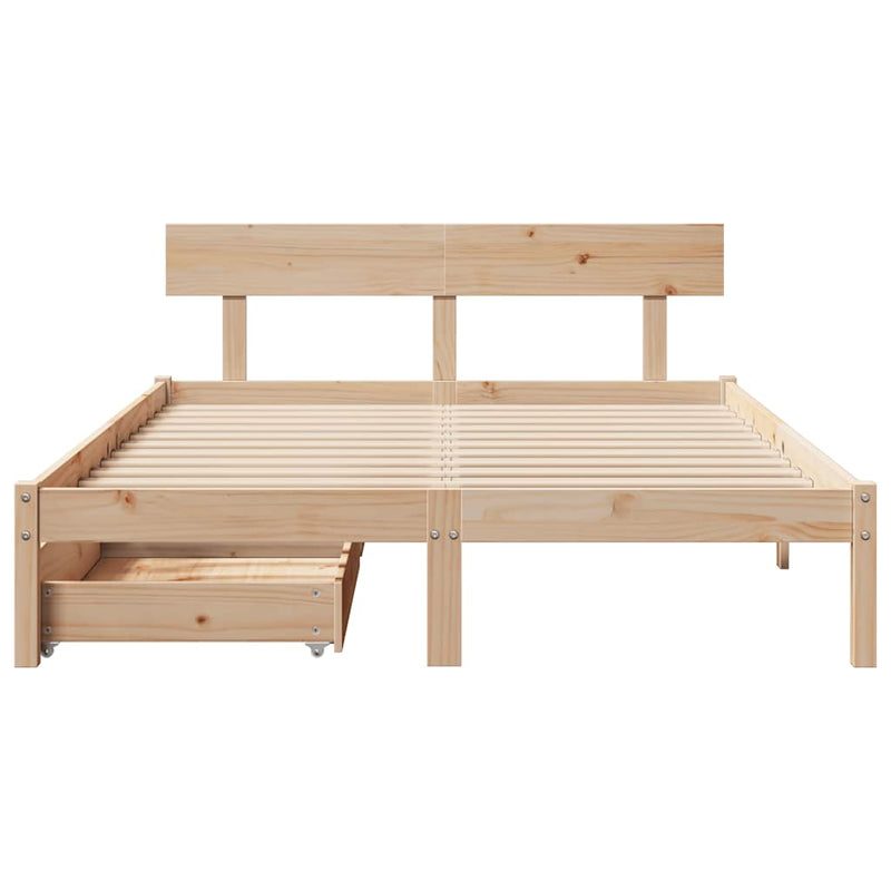 vidaXL tömör fenyőfa ágykeret ágy matrac nélkül 120 x 200 cm