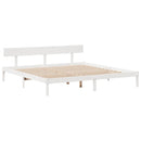 vidaXL fehér tömör fenyőfa ágy matrac nélkül 180 x 200 cm