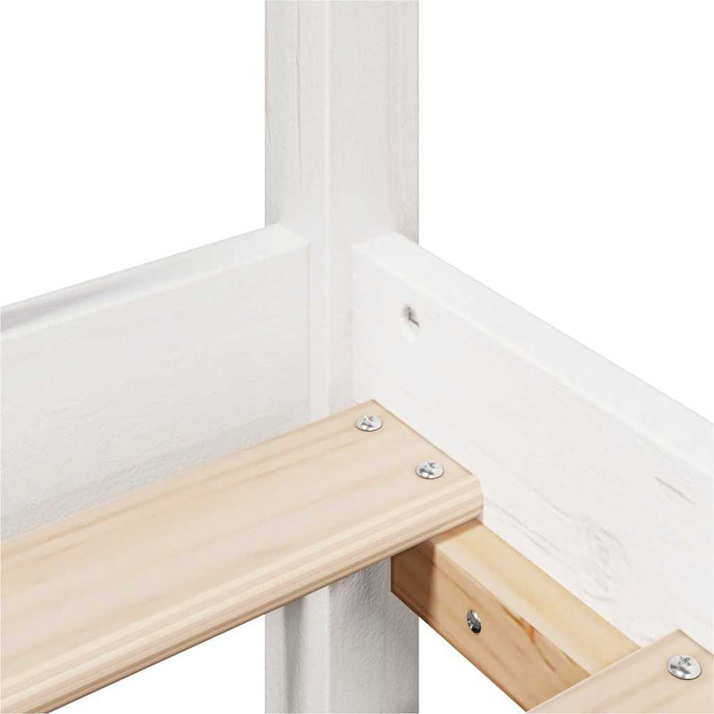vidaXL fehér tömör fenyőfa ágy matrac nélkül 100 x 200 cm
