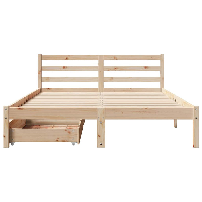 vidaXL tömör fenyőfa ágy matrac nélkül 160 x 200 cm