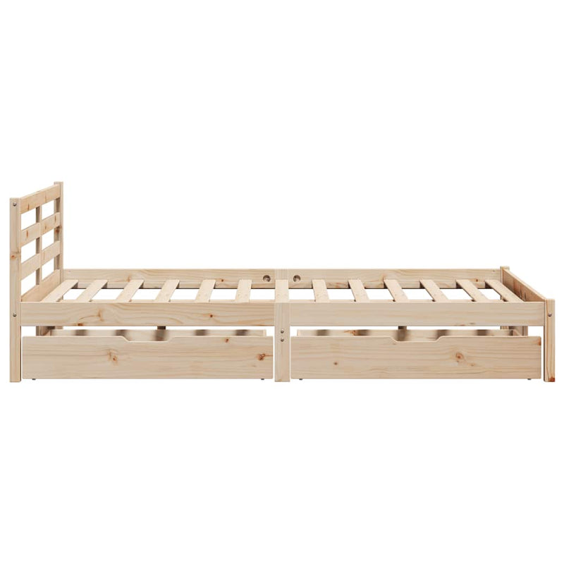 vidaXL tömör fenyőfa ágy matrac nélkül 160 x 200 cm