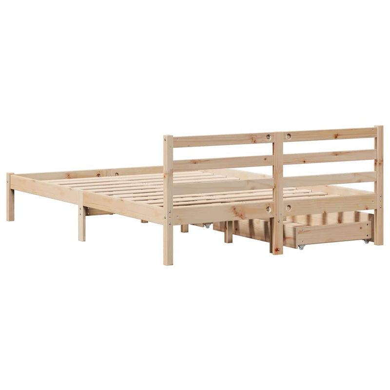 vidaXL tömör fenyőfa ágy matrac nélkül 160 x 200 cm