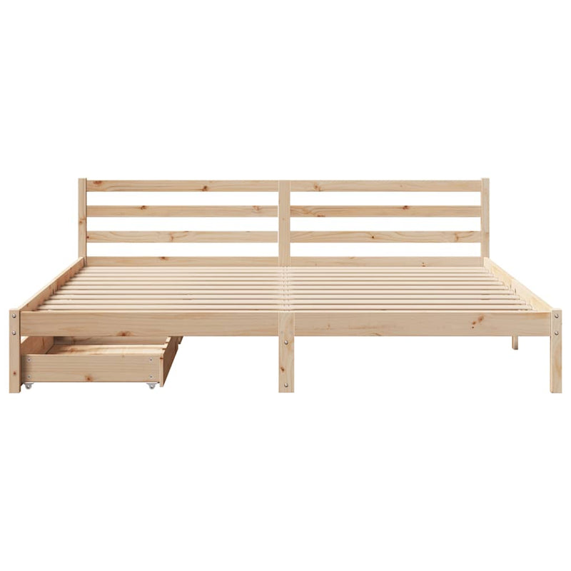 vidaXL tömör fenyőfa ágy matrac nélkül 180 x 200 cm