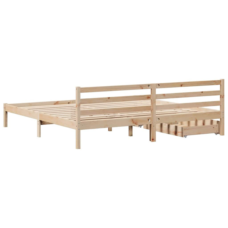 vidaXL tömör fenyőfa ágy matrac nélkül 180 x 200 cm