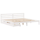 vidaXL fehér tömör fenyőfa ágy matrac nélkül 200 x 200 cm
