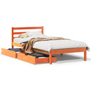 vidaXL viaszbarna tömör fenyőfa ágy matrac nélkül 75 x 190 cm