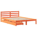 vidaXL viaszbarna tömör fenyőfa ágy matrac nélkül 120 x 190 cm