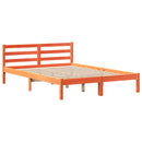 vidaXL viaszbarna tömör fenyőfa ágy matrac nélkül 150 x 200 cm