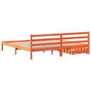 vidaXL viaszbarna tömör fenyőfa ágy matrac nélkül 200 x 200 cm