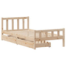 vidaXL tömör fenyőfa ágykeret matrac nélkül 90 x 190 cm