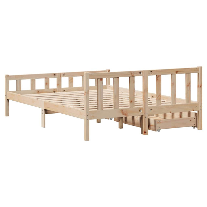 vidaXL tömör fenyőfa ágy matrac nélkül 160 x 200 cm