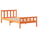 vidaXL viaszbarna tömör fenyőfa ágy matrac nélkül 75 x 190 cm