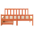 vidaXL viaszbarna tömör fenyőfa ágy matrac nélkül 150 x 200 cm