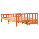 vidaXL viaszbarna tömör fenyőfa ágy matrac nélkül 150 x 200 cm