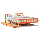 vidaXL viaszbarna tömör fenyőfa ágy matrac nélkül 160 x 200 cm