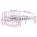vidaXL viaszbarna tömör fenyőfa ágy matrac nélkül 160 x 200 cm