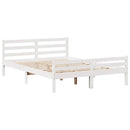 vidaXL fehér tömör fenyőfa ágy matrac nélkül 135 x 190 cm