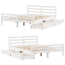vidaXL fehér tömör fenyőfa ágy matrac nélkül 135 x 190 cm