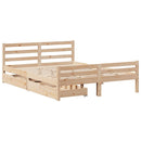vidaXL tömör fenyőfa ágy matrac nélkül 140 x 190 cm