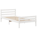 vidaXL fehér tömör fenyőfa ágy matrac nélkül 100 x 200 cm
