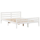 vidaXL fehér tömör fenyőfa ágy matrac nélkül 150 x 200 cm