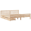 vidaXL tömör fenyőfa ágy matrac nélkül 200 x 200 cm
