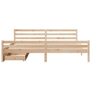 vidaXL tömör fenyőfa ágy matrac nélkül 200 x 200 cm