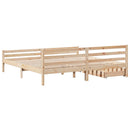 vidaXL tömör fenyőfa ágy matrac nélkül 200 x 200 cm