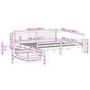 vidaXL fehér tömör fenyőfa ágy matrac nélkül 200 x 200 cm