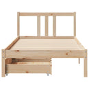 vidaXL tömör fenyőfa ágy matrac nélkül 75 x 190 cm