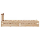 vidaXL tömör fenyőfa ágykeret matrac nélkül 90 x 190 cm