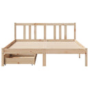 vidaXL tömör fenyőfa ágy matrac nélkül 135 x 190 cm