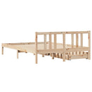vidaXL tömör fenyőfa ágy matrac nélkül 135 x 190 cm