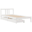 vidaXL fehér tömör fenyőfa ágy matrac nélkül 90 x 200 cm