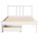 vidaXL fehér tömör fenyőfa ágy matrac nélkül 90 x 200 cm