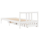 vidaXL fehér tömör fenyőfa ágy matrac nélkül 90 x 200 cm