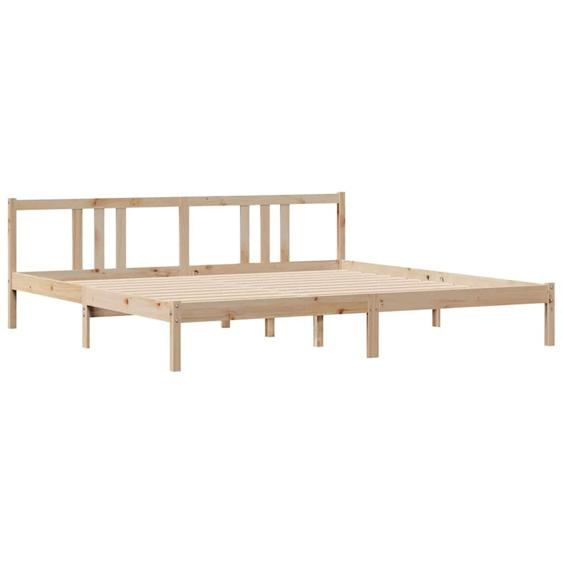 vidaXL tömör fenyőfa ágy matrac nélkül 180 x 200 cm