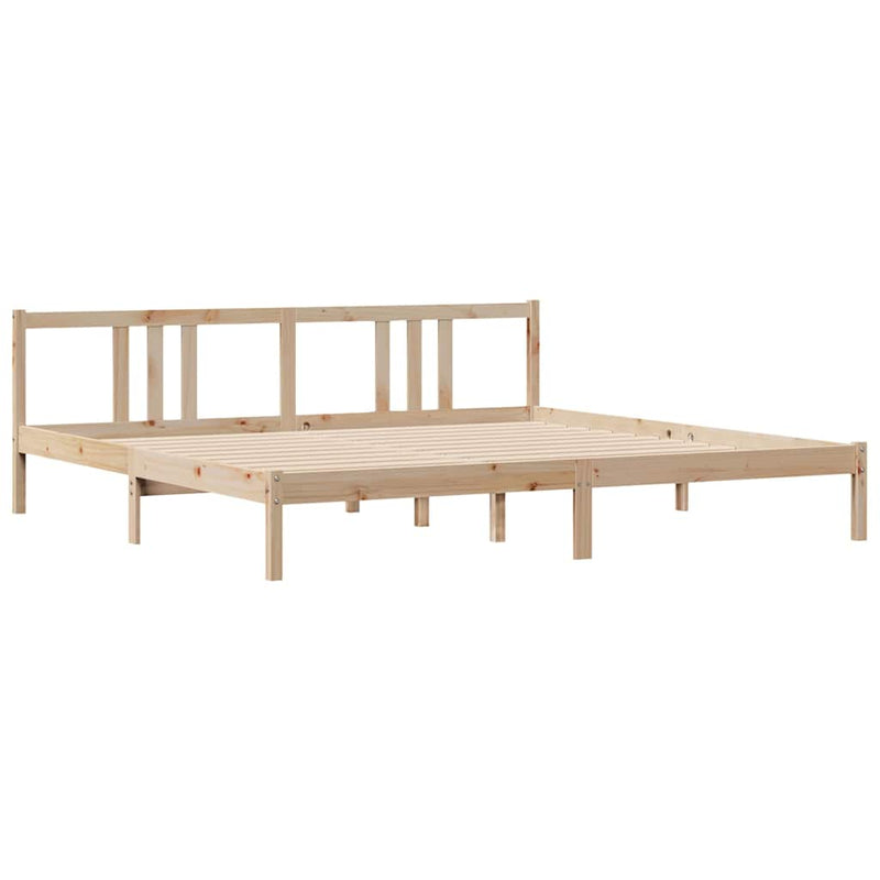 vidaXL tömör fenyőfa ágy matrac nélkül 200 x 200 cm
