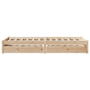 vidaXL tömör fenyőfa ágy matrac nélkül 75 x 190 cm